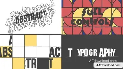 Abstract Typography Premiere Pro template preview