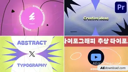 Abstract Typography | Premiere Pro MOGRTs Premiere Pro template preview