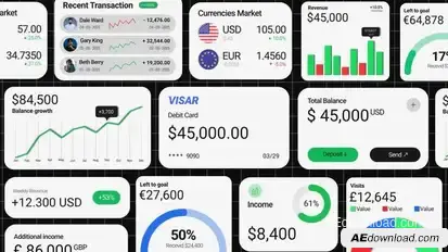 Accounts & Finances UI Pack Premiere Pro template preview