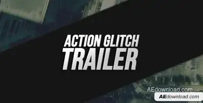 Action Glitch Trailer Video Displays template preview
