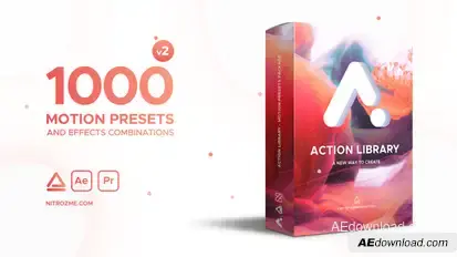 Action Library - Motion Presets Package Video Displays template preview