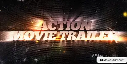 Action Movie Trailer Video Displays template preview