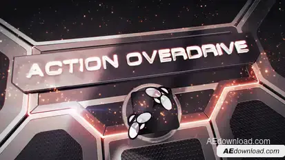 Action Overdrive 3D Package Video Displays template preview