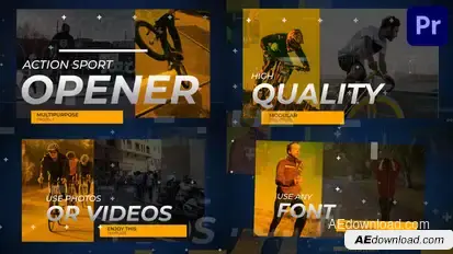 Action Sport Opener | Premiere Pro MOGRT Premiere Pro template preview