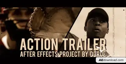 Action Trailer Video Displays template preview