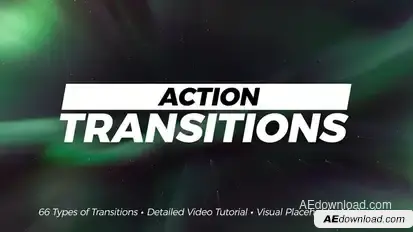 Action Transitions Premiere Pro template preview