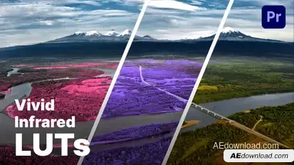 Aerochrome Infrared LUTs Premiere Pro template preview