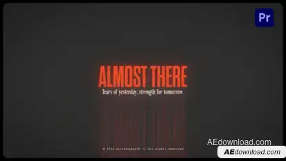 Almost There - Cinematic Motivational Opener Premiere Pro template preview