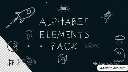 Alphabet Elements Video Displays template preview