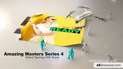 Amazing Masters Series 4 - Grand Opening With Drone Video Displays template preview