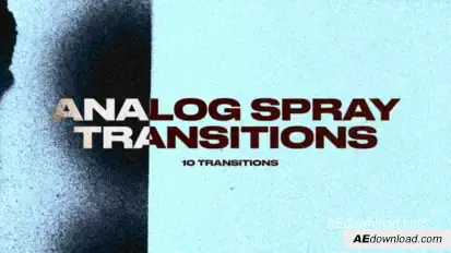 Analog Spray Transitions Premiere Pro template preview