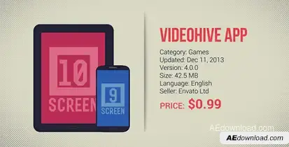 Android App Commercial Video Displays template preview
