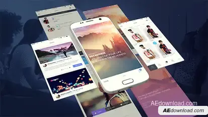 Android App Presentation Template Video Displays template preview