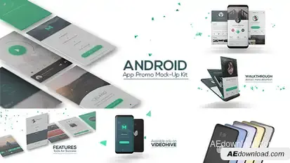 Android App Promo Mock-Up Kit Video Displays template preview