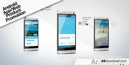 Android  App/Web  Product  Promotion Video Displays template preview