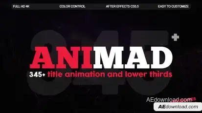 AniMad | 345+ Titles and Lower Thirds Video Displays template preview