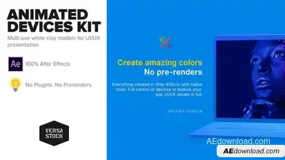 Animated Devices Kit | UI UX Promo Video Displays template preview