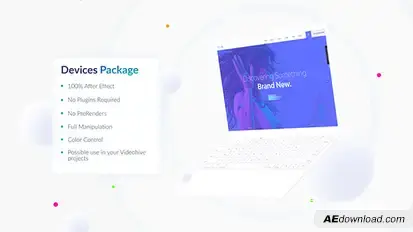 Animated Devices Mockup Pack Video Displays template preview