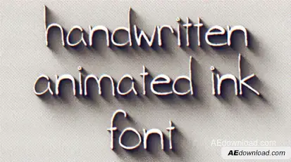 Animated Ink Font Video Displays template preview