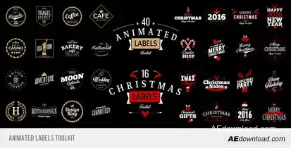Animated Labels Toolkit Video Displays template preview
