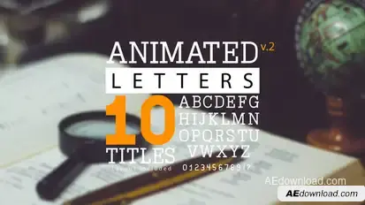 Animated Letters & 10 Titles Layout 2 Video Displays template preview