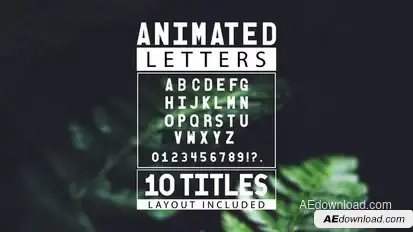 Animated Letters & 10 Titles Layout Video Displays template preview