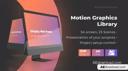 Animated Screen Website Mockup Promo - Pro Mockup Web Presentation Video Displays template preview