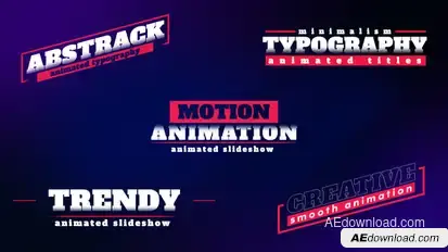 Animated Titles Premiere Pro template preview