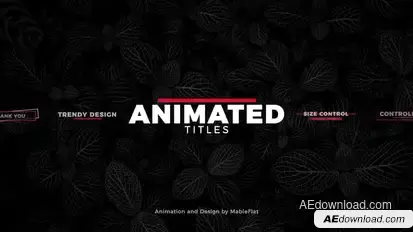Animated Titles Pack Video Displays template preview