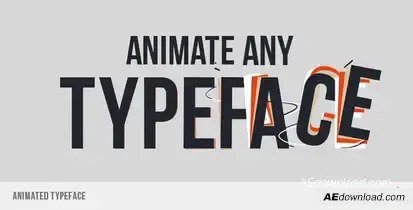 Animated Typeface Video Displays template preview