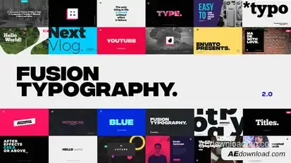 Animated Typography Video Displays template preview