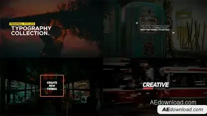 Animated Typography Pack Video Displays template preview