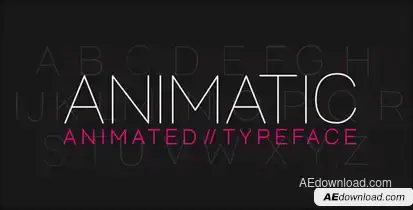 Animatic - Animated Typeface Video Displays template preview