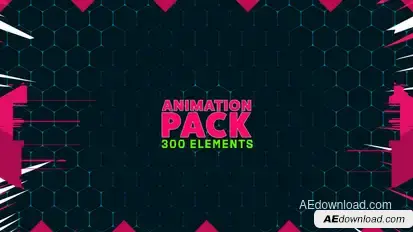 Animation Pack (300 elements) Video Displays template preview