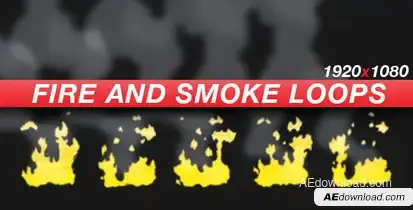 Anime Action Essentials - Fire and Smoke Loops Video Displays template preview