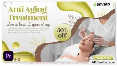 Anti Aging Treatment Premiere Pro template preview