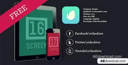 App Commercial Video Displays template preview