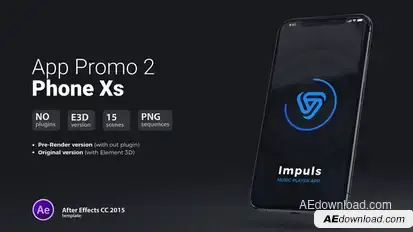 App Promo 2 // Phone Xs Video Displays template preview