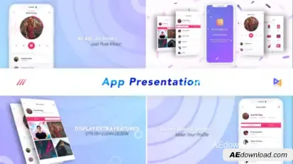App Promo Video Displays template preview