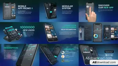 App Promo Kit X Video Displays template preview