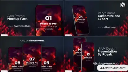 App Promo Phone Mockup Slideshow - Premiere Pro Premiere Pro template preview