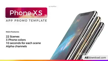 App Promo Phone XS Video Displays template preview