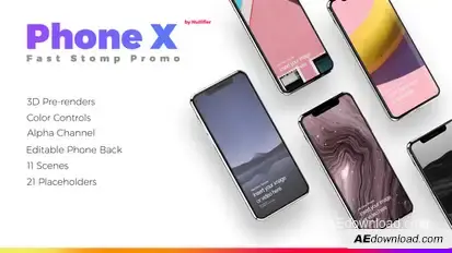 App Promo Stomp - Phone X Video Displays template preview