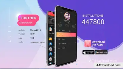 App Promotion Video Displays template preview