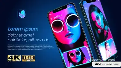 App Rage Phone Promo Video Displays template preview