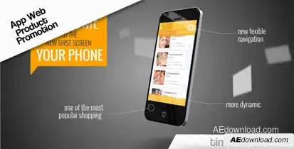 App Web Product Promotion Video Displays template preview