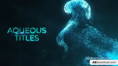 Aqueous Titles Video Displays template preview