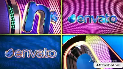 Arcade Lights Logo Video Displays template preview