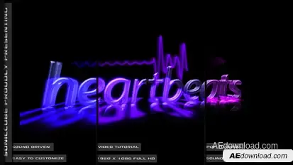Audio Driven Heartbeat Template Video Displays template preview