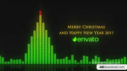 Audio Meter Christmas Wishes Video Displays template preview